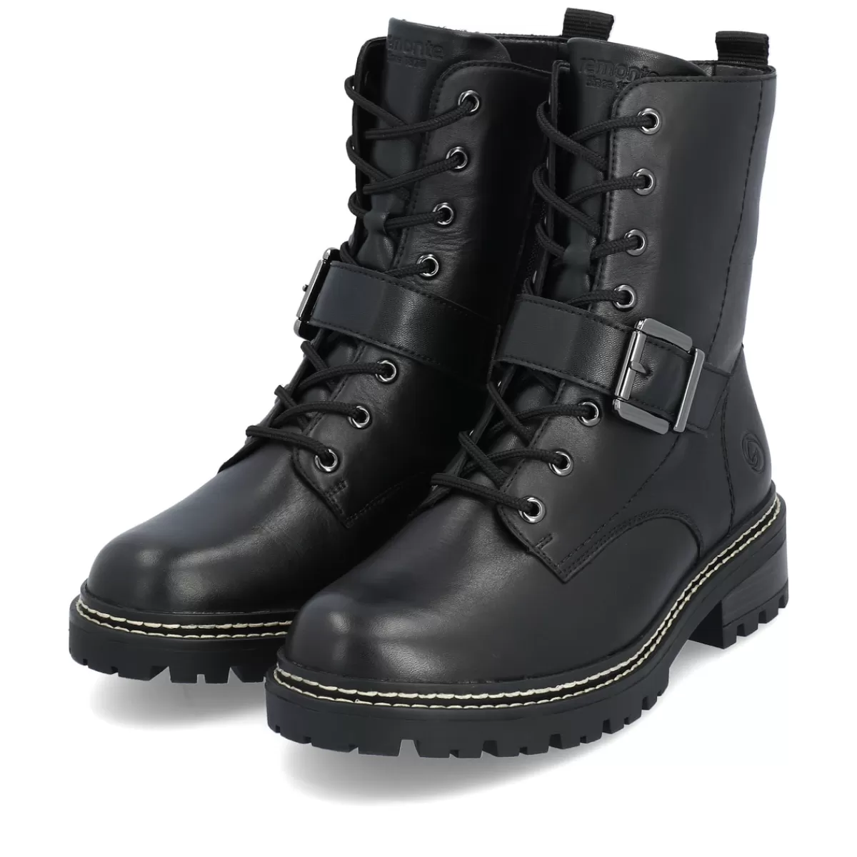 Damen Remonte Damen Biker Boots nacht