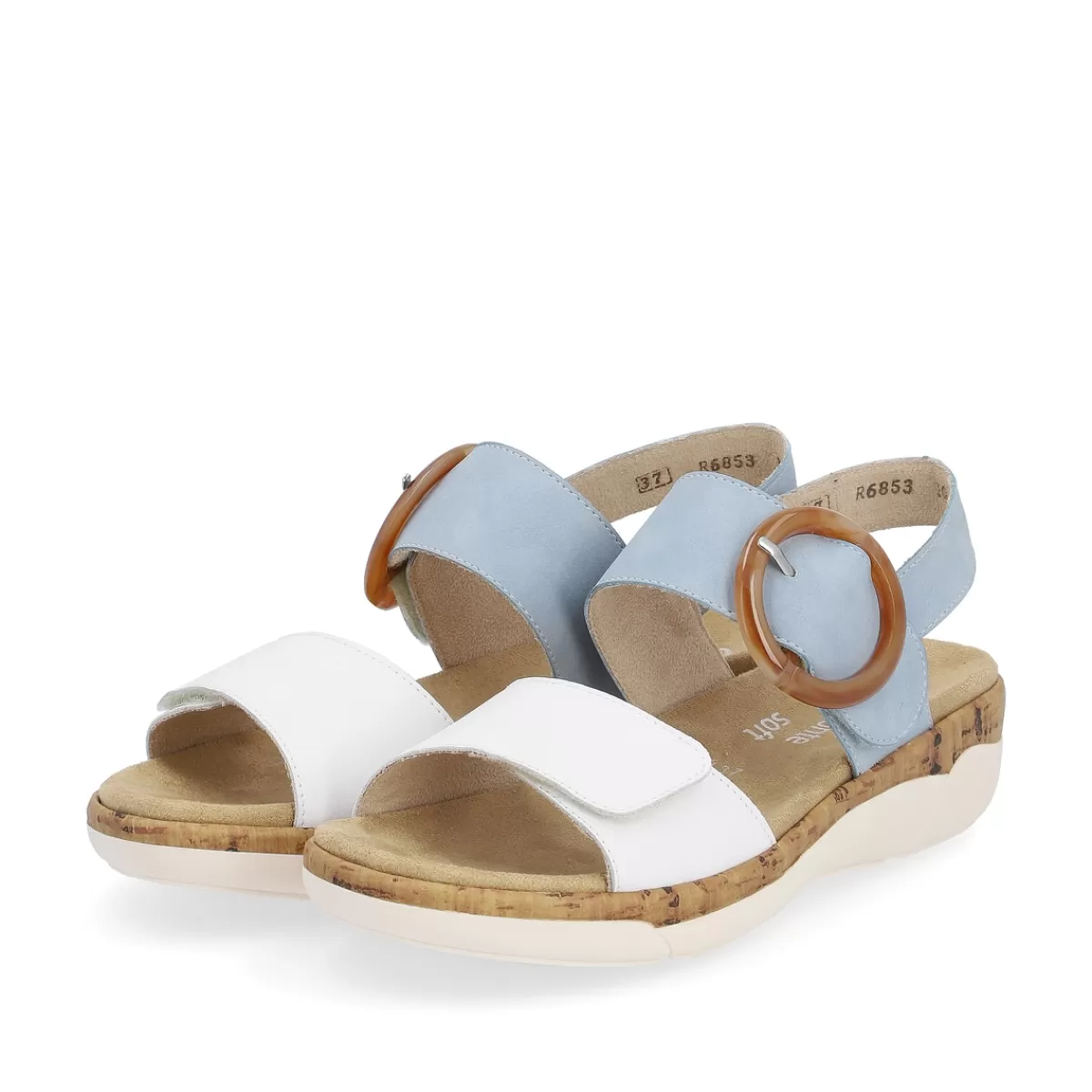 Damen Remonte Damen Riemchensandalen baby-kristallweiß