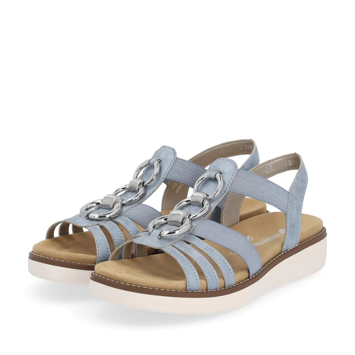 Damen Remonte Damen Riemchensandalen baby-silber