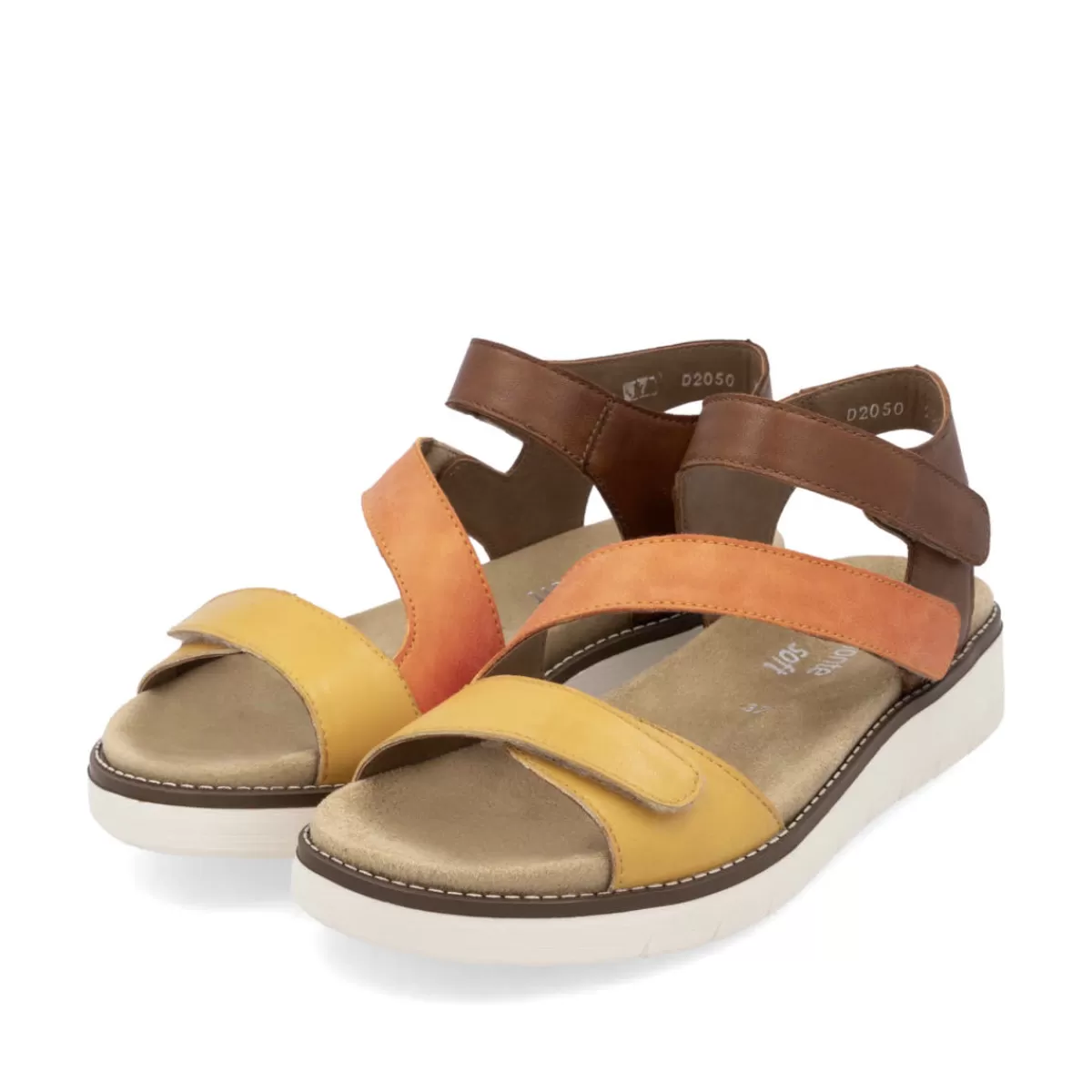 Damen Remonte Damen Riemchensandalen -orange-gelb