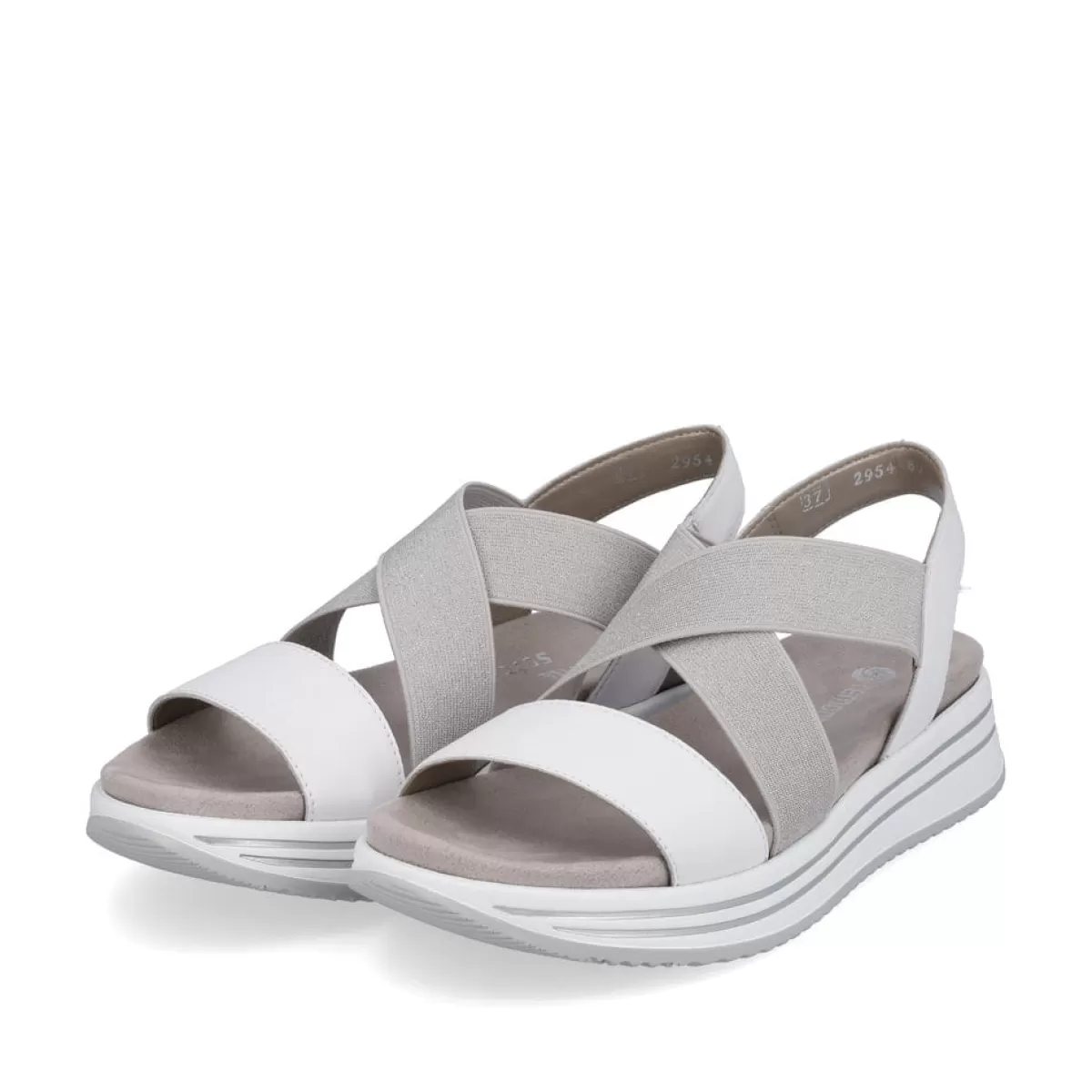 Damen Remonte Damen Riemchensandalen edelweiß-mondgrau