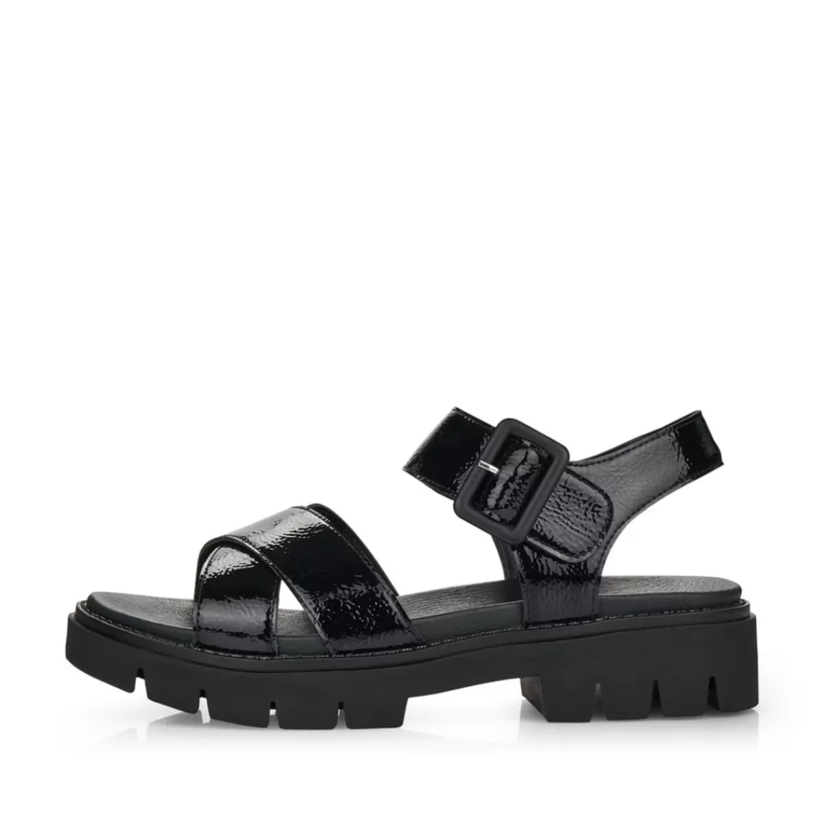 Damen Remonte Damen Riemchensandalen glanz