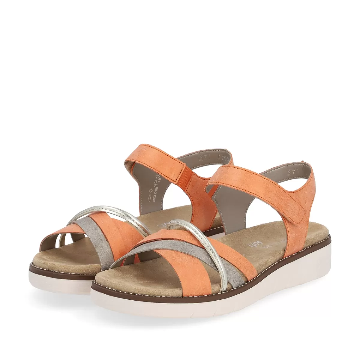 Damen Remonte Damen Riemchensandalen glut