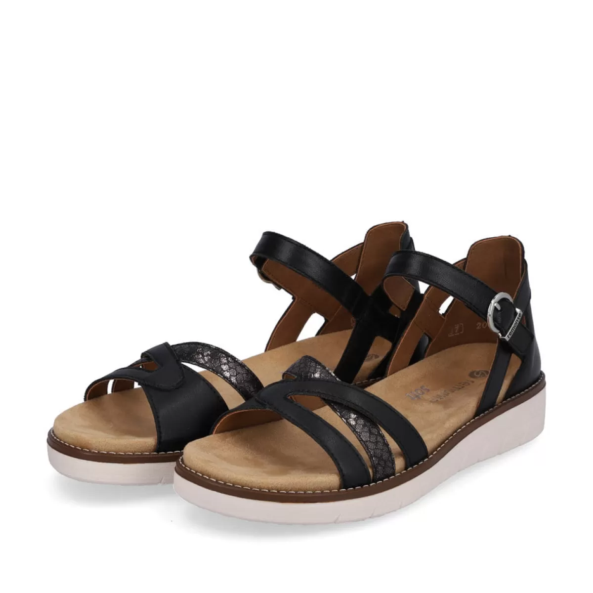 Damen Remonte Damen Riemchensandalen graphit