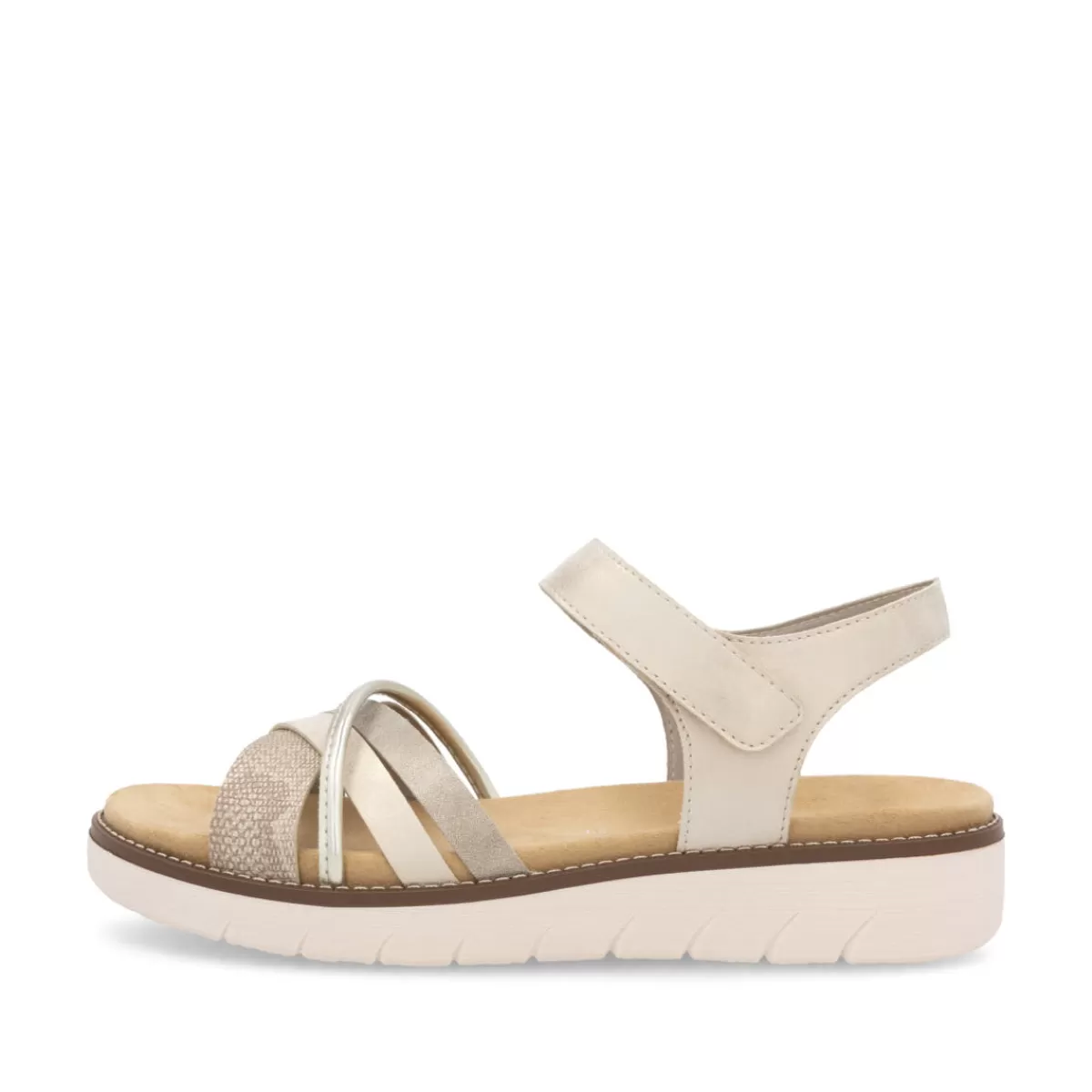 Damen Remonte Damen Riemchensandalen hellbeige-