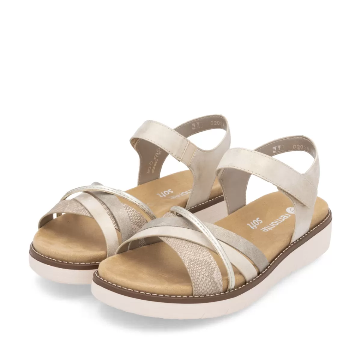 Damen Remonte Damen Riemchensandalen hellbeige-