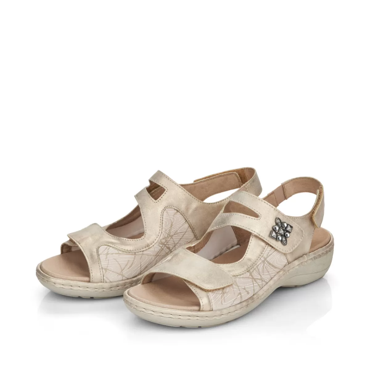 Damen Remonte Damen Riemchensandalen hellbeige-