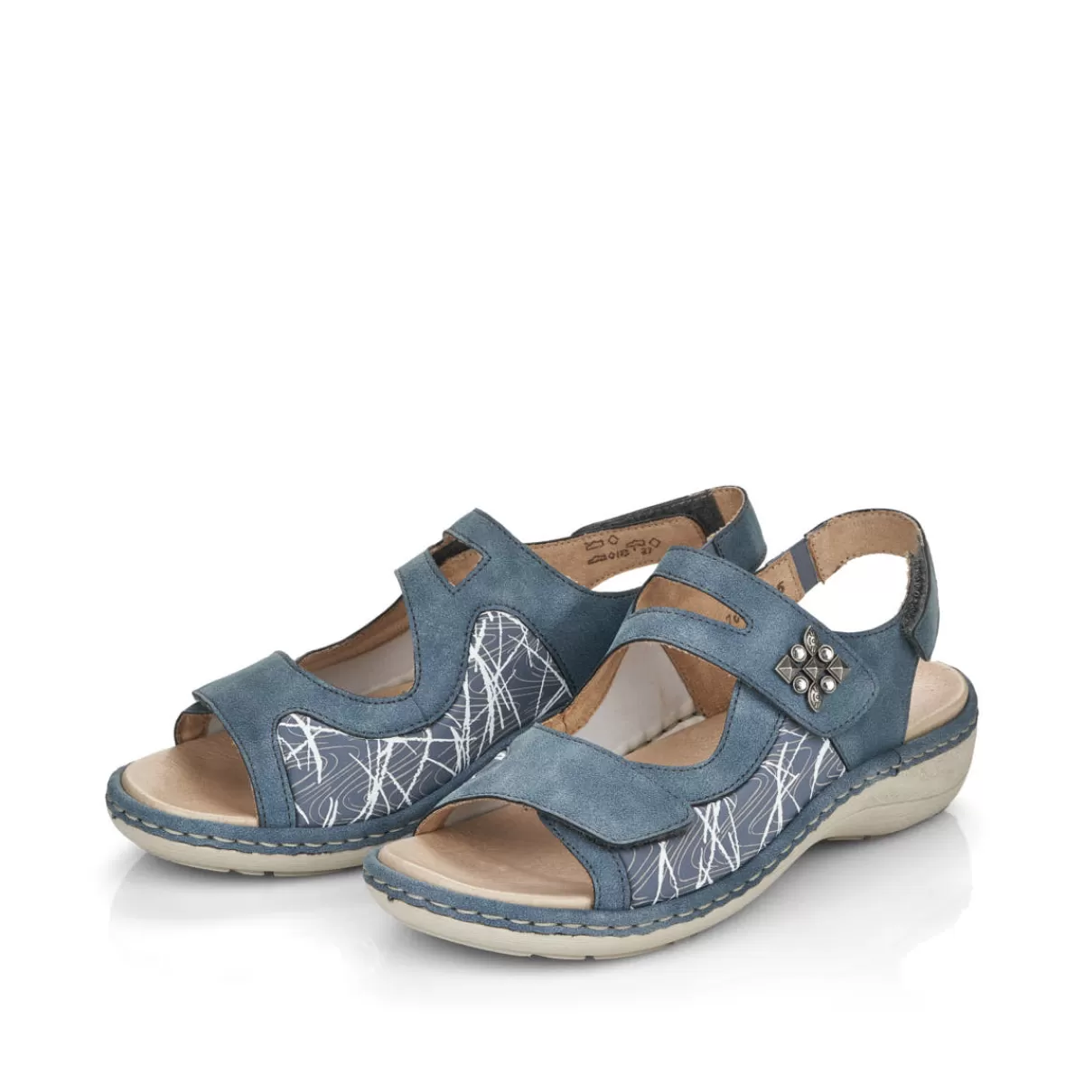 Damen Remonte Damen Riemchensandalen jeans