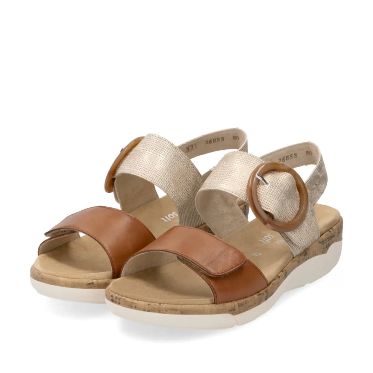 Damen Remonte Damen Riemchensandalen karamell