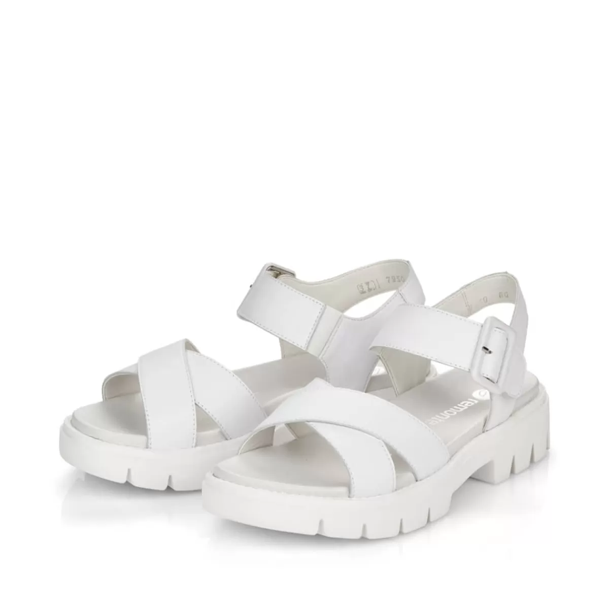 Damen Remonte Damen Riemchensandalen kristallweiß