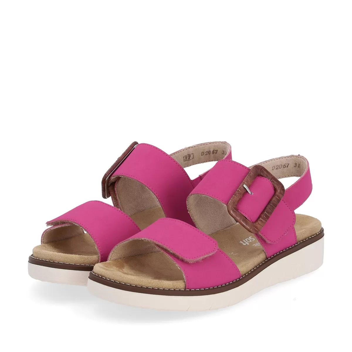 Damen Remonte Damen Riemchensandalen magenta