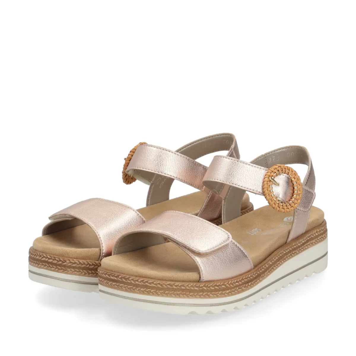 Damen Remonte Damen Riemchensandalen -metallic