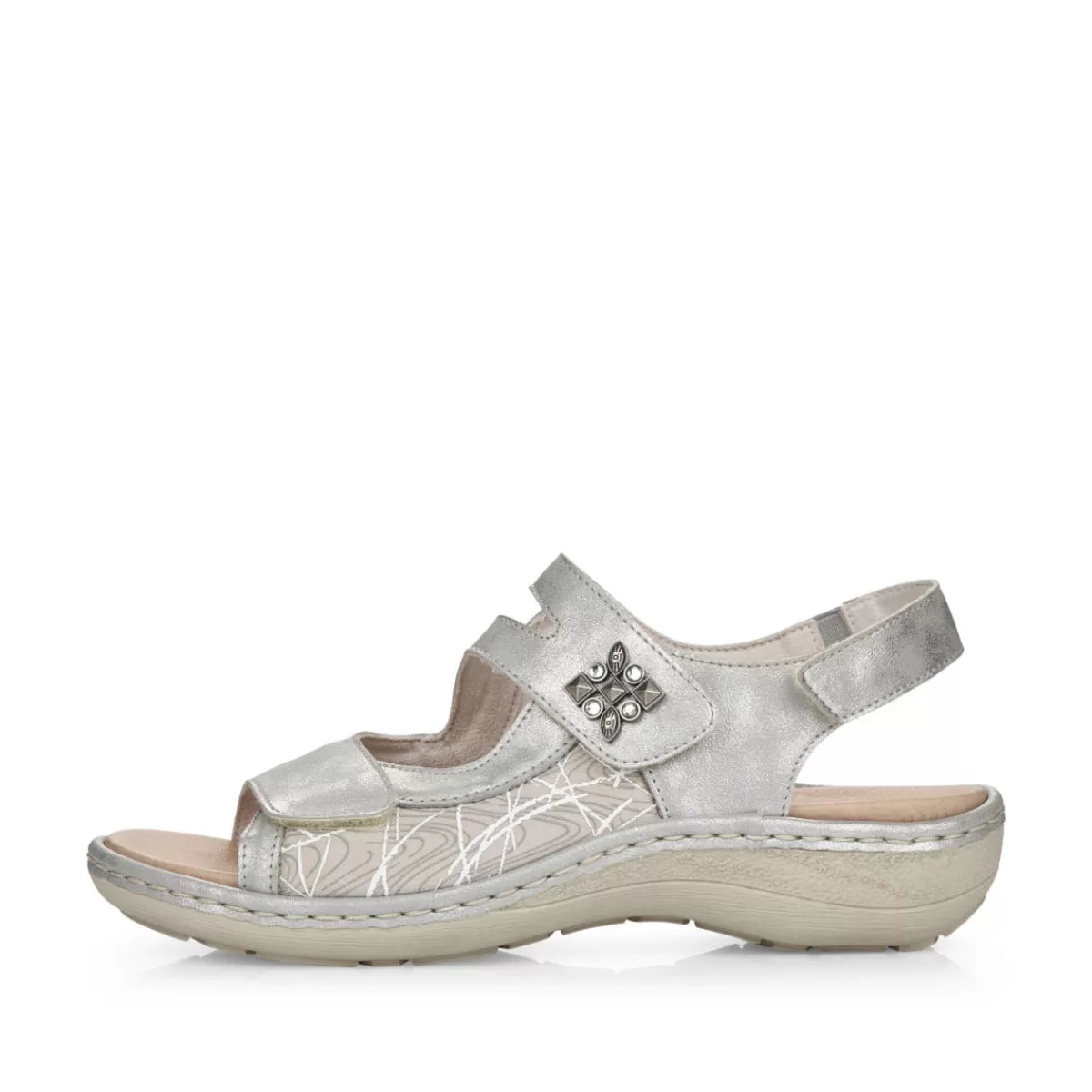 Damen Remonte Damen Riemchensandalen silber-