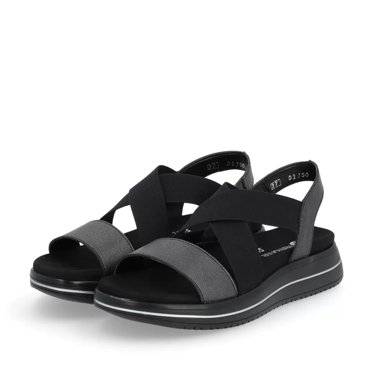 Damen Remonte Damen Riemchensandalen stahl