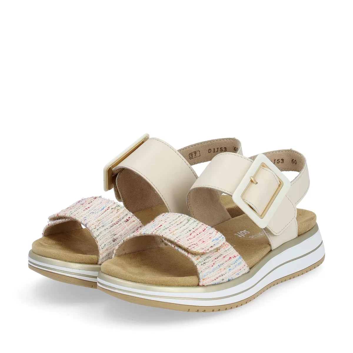 Damen Remonte Damen Riemchensandalen vanille-multi