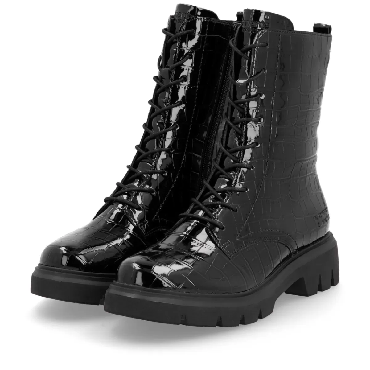 Damen Remonte Damen Schnürstiefel glanz