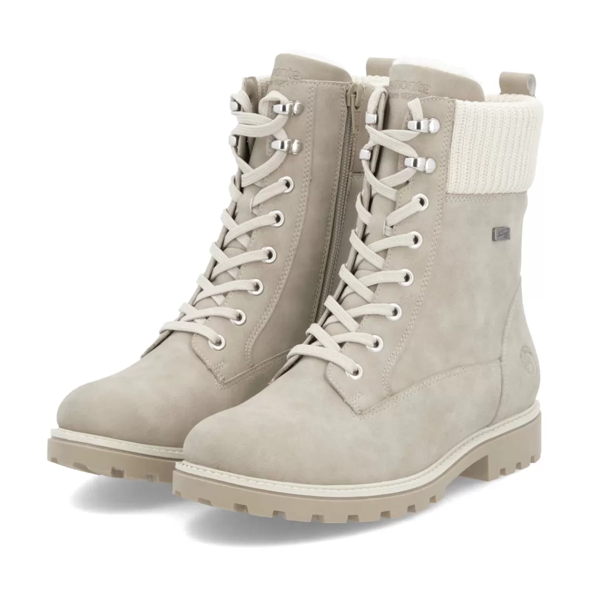 Damen Remonte Damen Schnürstiefel beige-weiss