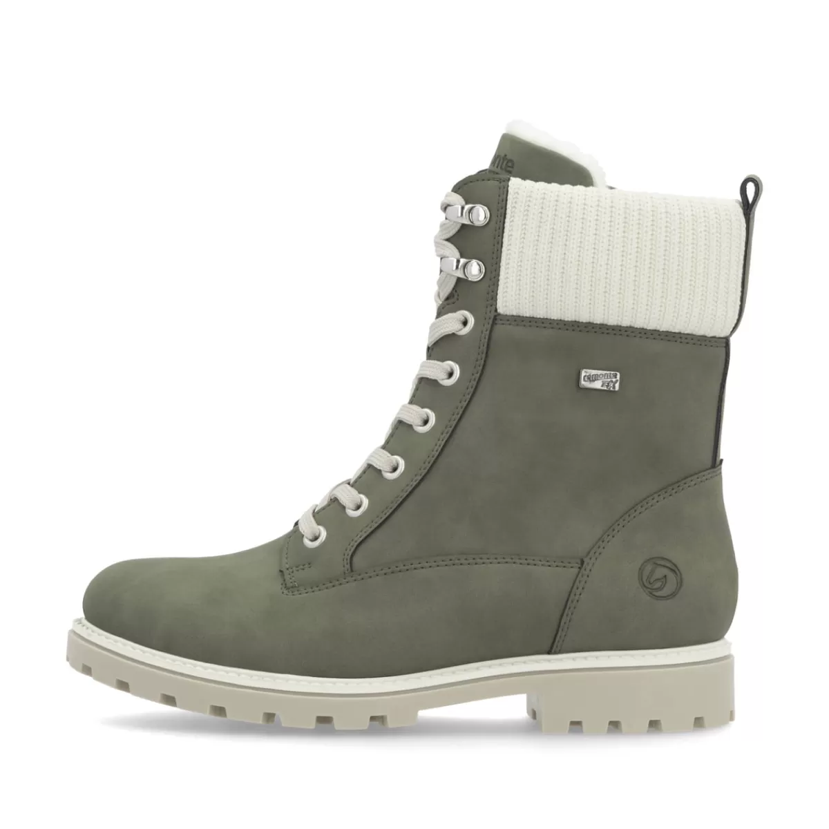 Damen Remonte Damen Schnürstiefel khaki-vanilleweiß