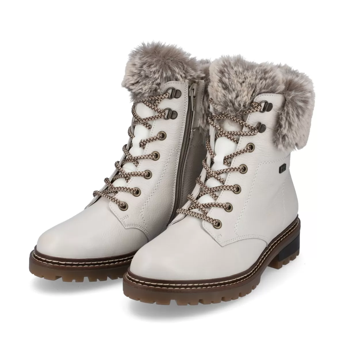 Damen Remonte Damen Schnürstiefel schneeweiß