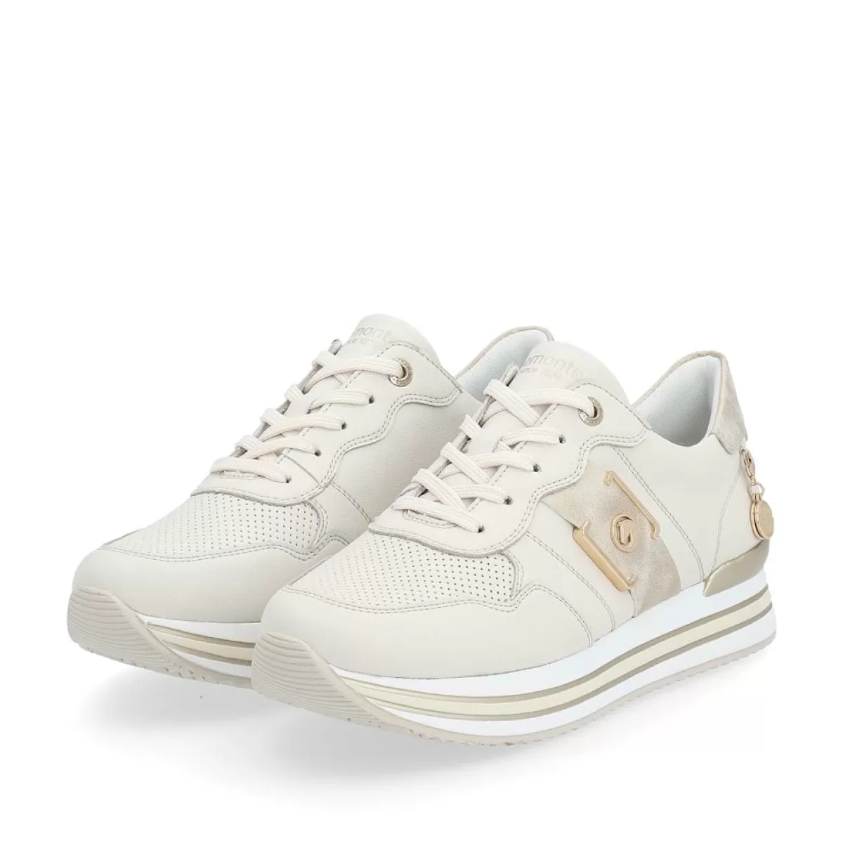 Damen Remonte Damen Sneaker altweiß-metallic