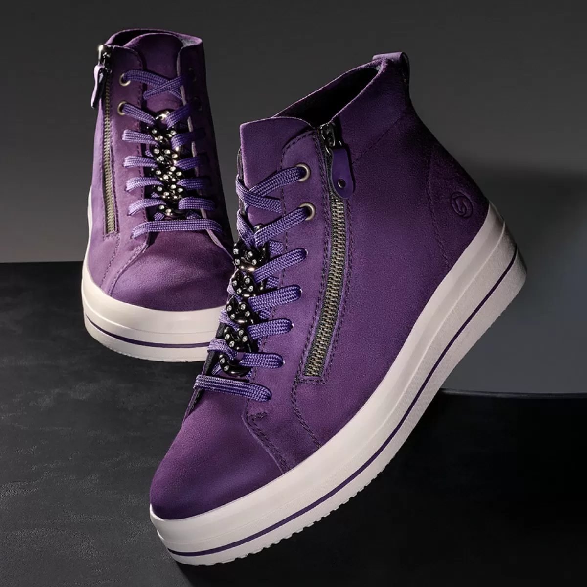 Damen Remonte Damen Sneaker aubergine