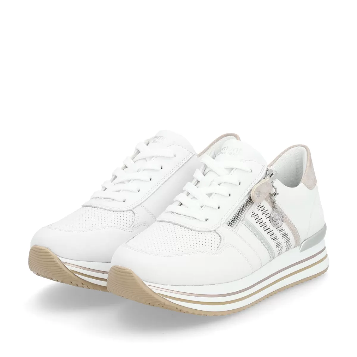 Damen Remonte Damen Sneaker edelweiß-altrosa