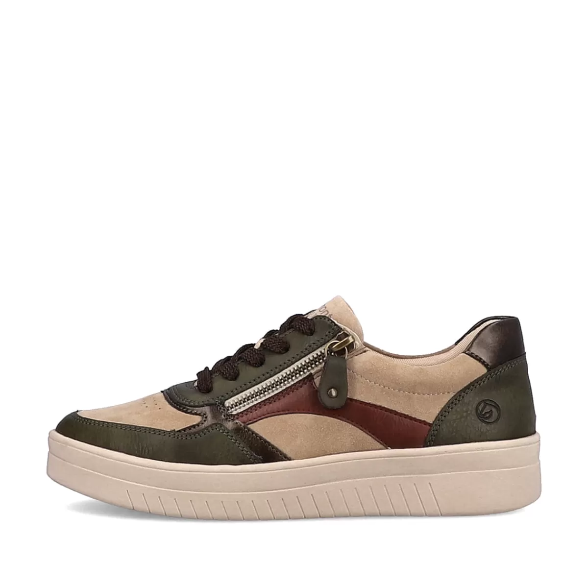 Damen Remonte Damen Sneaker khaki-beige