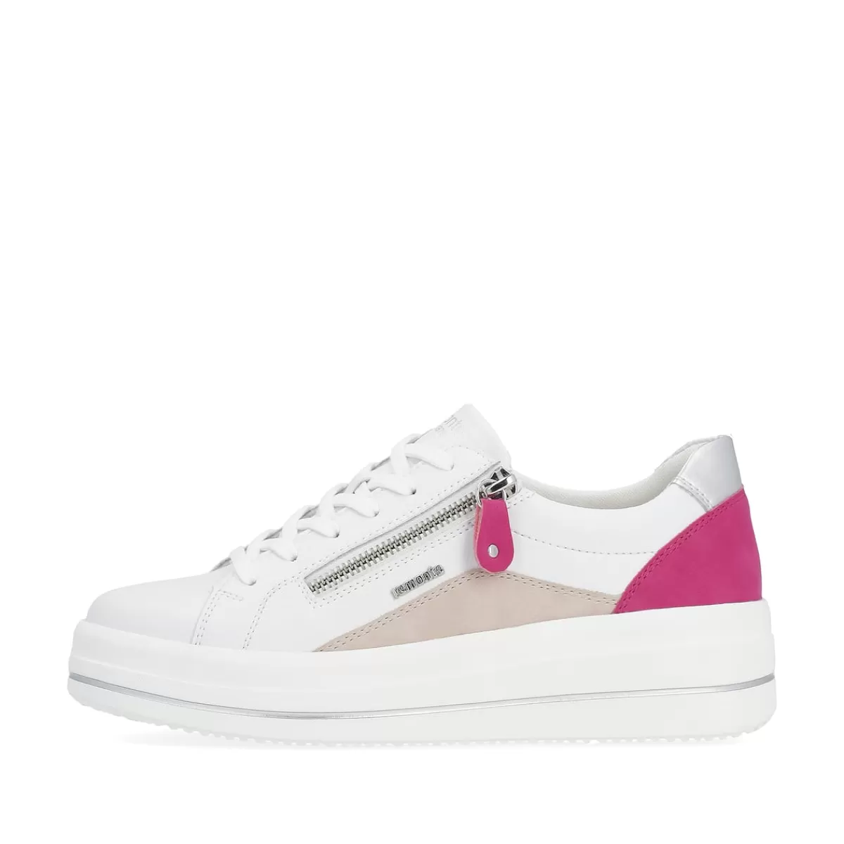 Damen Remonte Damen Sneaker kristallweiß-magenta