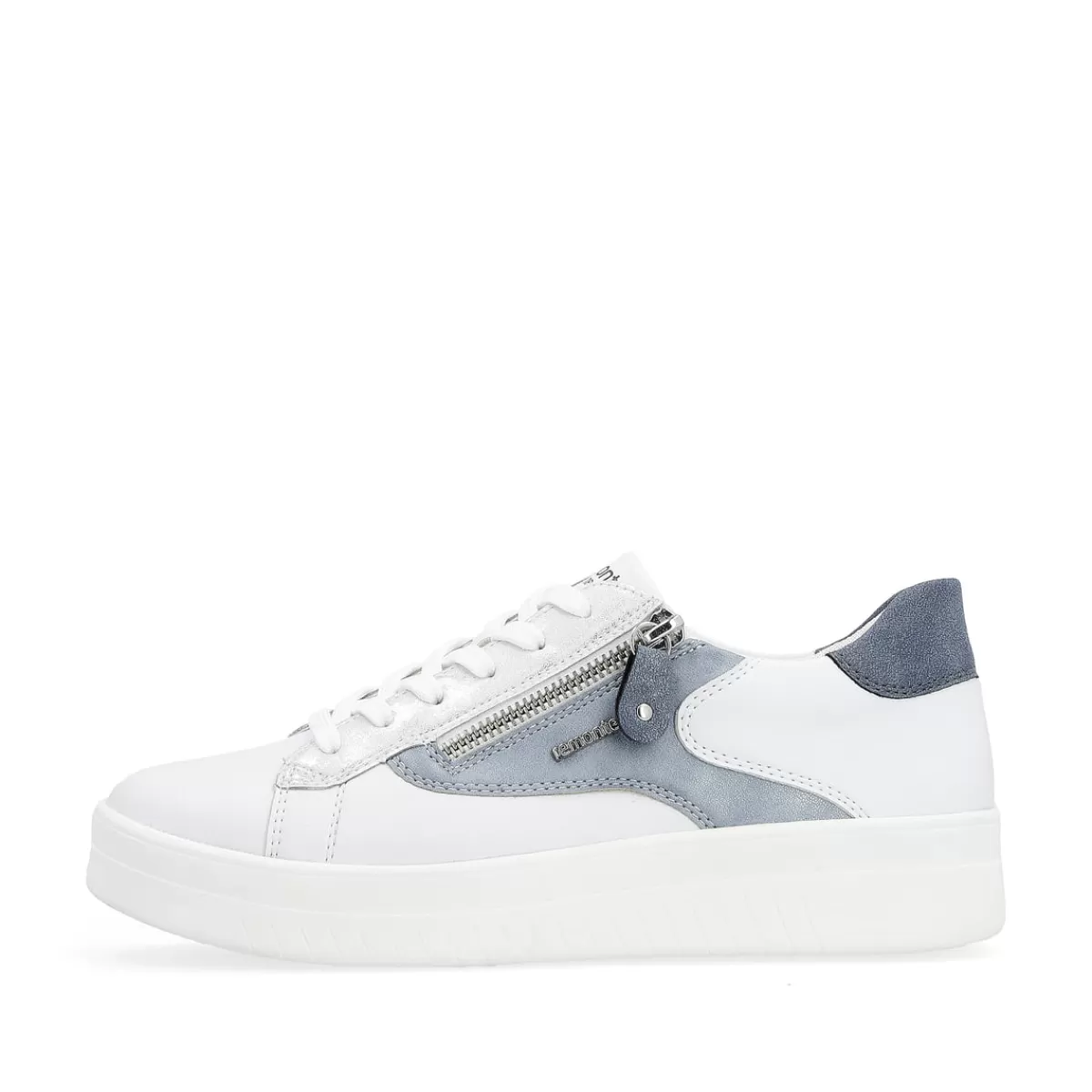 Damen Remonte Damen Sneaker perlweiß-metallicblau