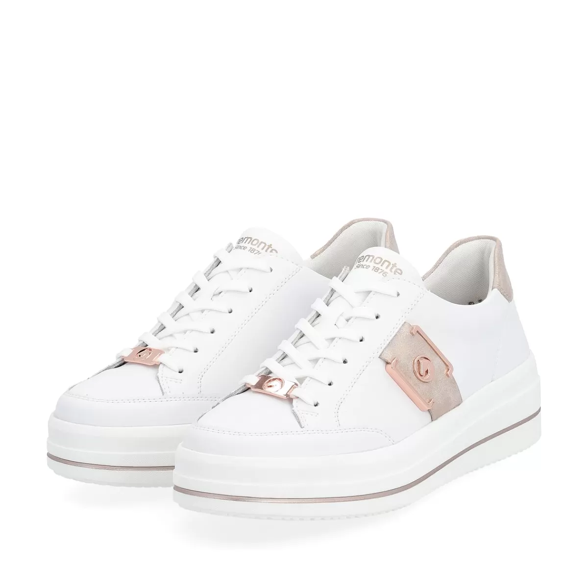 Damen Remonte Damen Sneaker perweiß-glanzrosé