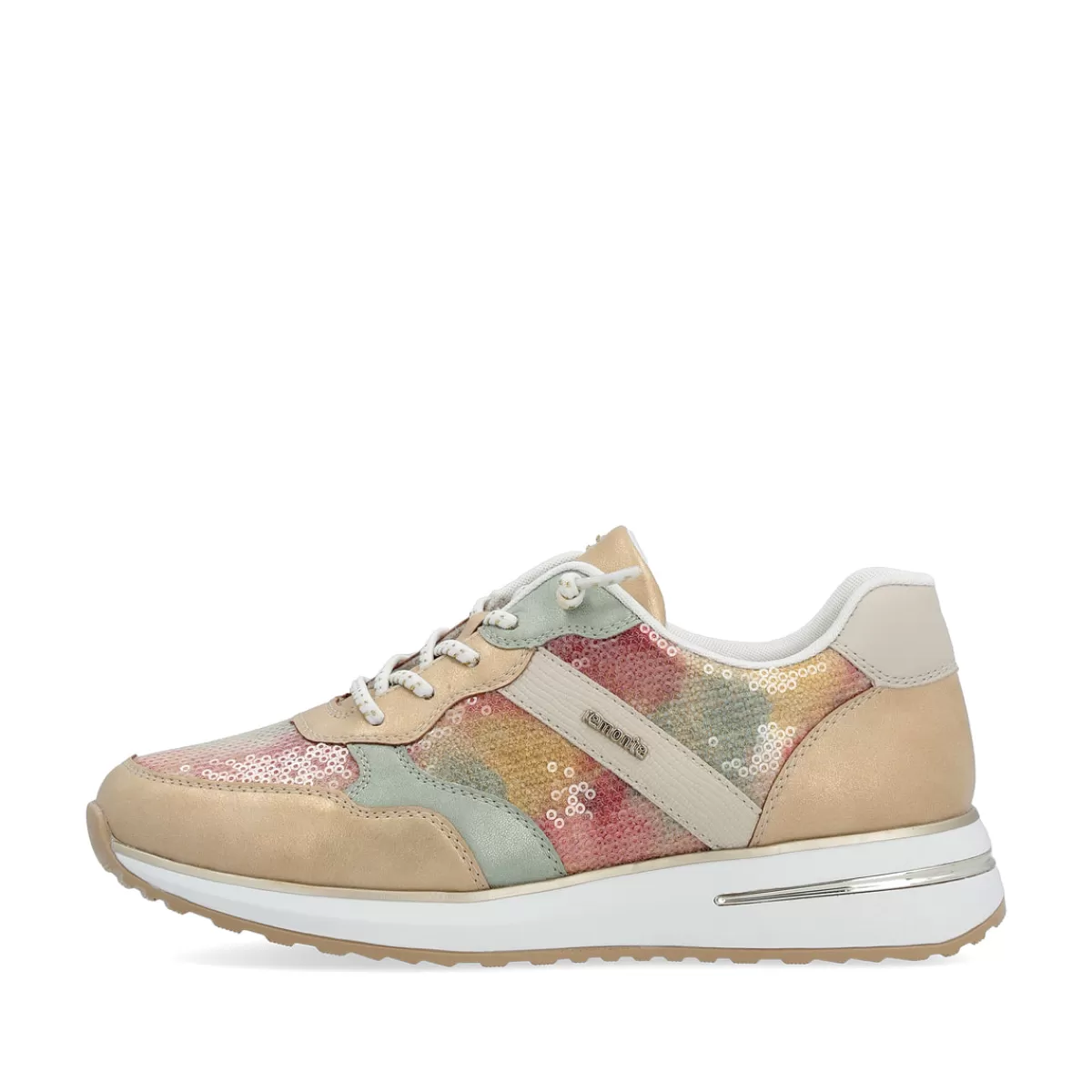 Damen Remonte Damen Sneaker regenbogenfarbig-sandbeige