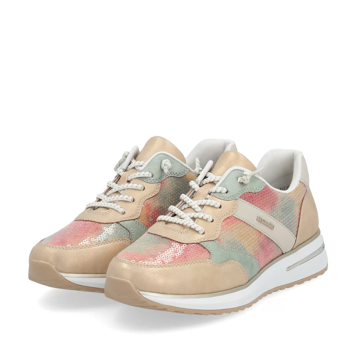 Damen Remonte Damen Sneaker regenbogenfarbig-sandbeige