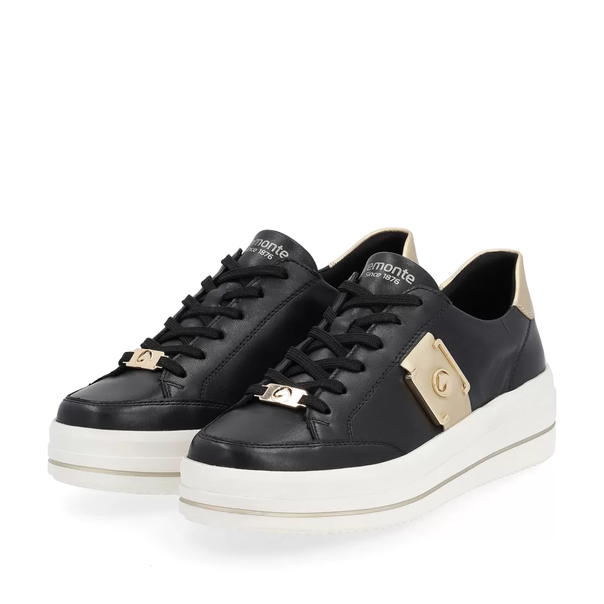 Damen Remonte Damen Sneaker tief-mattgold