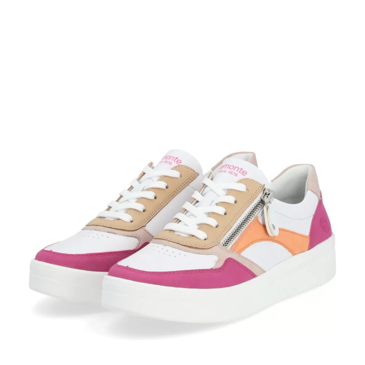 Damen Remonte Damen Sneaker weiß-pink-orange